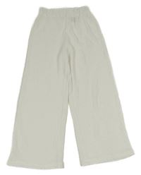 Bílé vzorované culottes kalhoty H&M