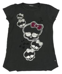 Tmavošedé tričko s potiskem Monster High C&A