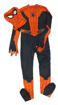 Kostým - 2set - Černo-červený overal + kukla - Spider-man