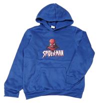 Modrá mikina se Spider-manem a kapucí 