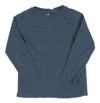 Modrošedé triko H&M