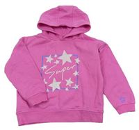 Růžová mikina s hvězdičkami a kapucí zn. PRIMARK