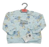 Nové - světlemodrá mikina s králíčky - Peter Rabbit St. Bernard