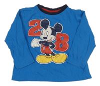 Modré pyžamové triko s Mickey Disney