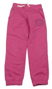 Tmavorůžové tepláky s potiskem alive