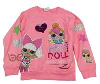 Neonově růžová melírovaná mikina s L.O.L. SURPRISE! Matalan