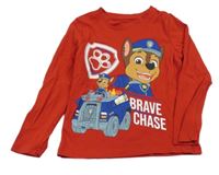 Červené triko s PAW PATROL - Chase C&A