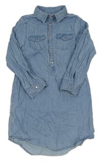 Světlemodré lehké riflové košilové šaty PRIMARK