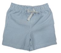 Modro-bílé pruhované krepové kraťasy PRIMARK