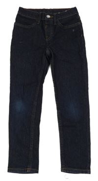 Tmavomodré slim fit rifle H&M