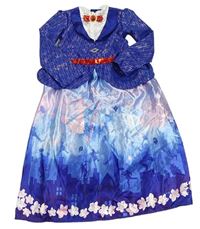 Kostým - Modro-bílé šaty - Marry Poppins 