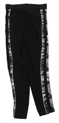 Černé legíny s army pruhy New Look