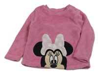 Růžová chlupatá mikina s Minnie Primark