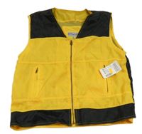 Nové - Hořčicovo-černá šusťáková jarní vesta