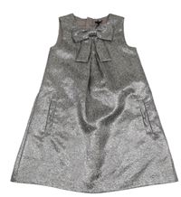 Stříbrné slavnostní šaty s mašlí Next