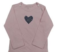 Růžové triko se srdcem Noppies