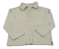 Světlešedý melírovaný polo svetr H&M