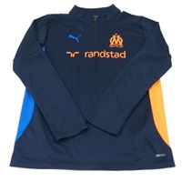 Tmavomodrá fotbalová funkční mikina - Olympique Marseille Puma