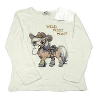 Nové - Smetanové triko s poníkem Dopodopo