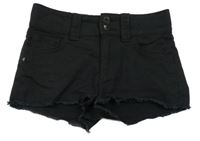 Černé plátěné kraťasy H&M