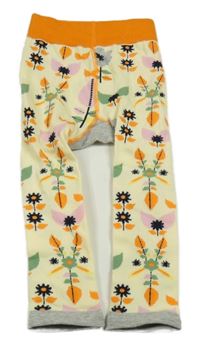 Krémové květované punčocháče bez šlapiček s mrakem Blade&Rose