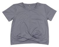 Modrošedé sportovní tričko H&M