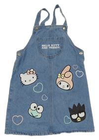 Modré riflové laclové šaty s Hello Kitty a přáteli Primark