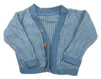 Modrý melírovaný propínací svetr Mothercare
