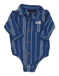 Modro-bílé pruhované košilové body Tahari