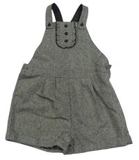 Béžovo-zlato-šedé vlněné třpytivé laclové kraťasy George