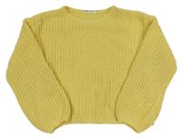 Žlutý crop svetr H&M