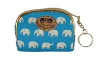 Modrá mini peněženka se slony 