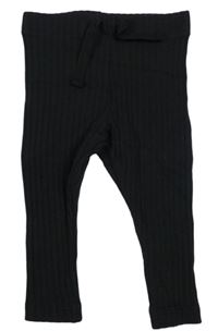 Černé žebrované legíny PRIMARK