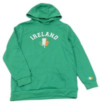 Zelená mikina s nápisem a kapucí - Ireland Primark