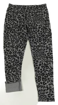 Šedo-černé leopardí thermo legíny Page one young