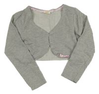 Šedé melírované propínací teplákové bolerko kids