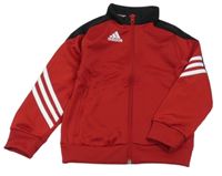 Rubínová sportovní propínací mikina s logem Adidas