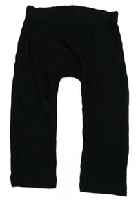 Černé pletené žebrované tepláky George