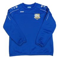 Modrá sportovní mikina s potiskem jako