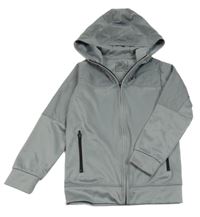 Šedá sportovní funkční propínací mikina s kapucí Urban