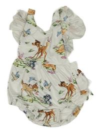 Bílý kraťasový overal s Bambim 