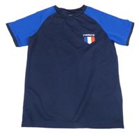 Tmavomodré sportovní funkční fotbalové tričko kiabi