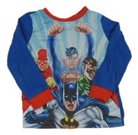 Modré pyžamové triko se superhrdiny 