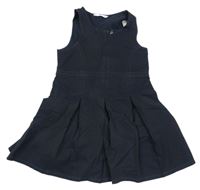 Tmavomodré plátěné šaty M&S