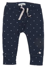 Tmavomodré lehké tepláky se srdíčky noppies baby