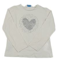 Bílé triko se srdcem Mayoral
