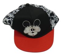 Černo-červená vzorovaná kšiltovka s Mickeym H&M