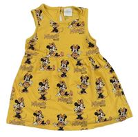 Hořčicové šaty s Minnie Disney