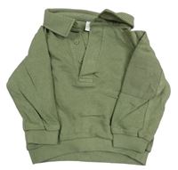 Khaki mikina s límečkem Next