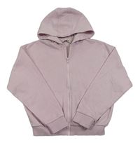 Světlerůžová propínací crop mikina s kapucí George